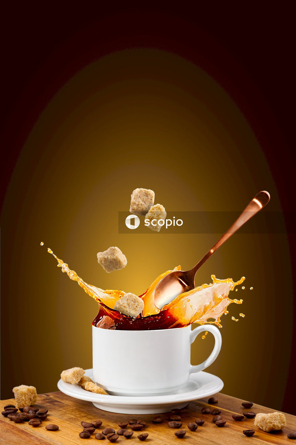 White ceramic mug with coffee