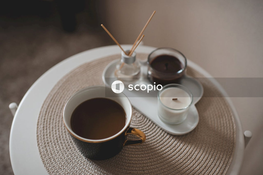 White ceramic teacup on white ceramic saucer