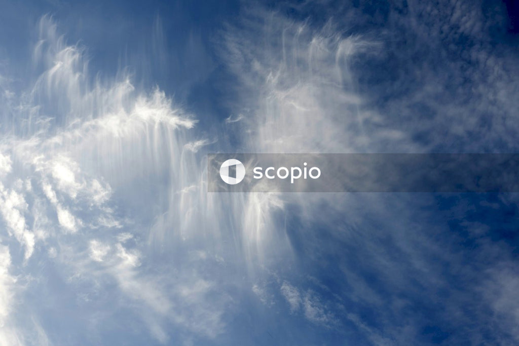 White clouds and blue sky