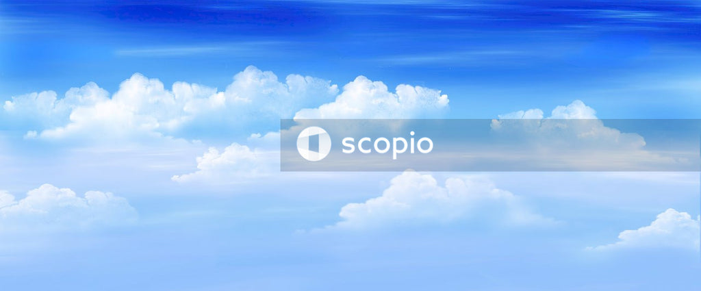 White clouds and blue sky