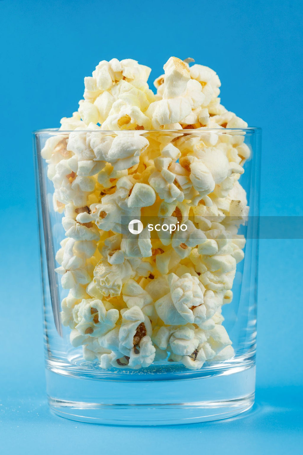 White flowers in clear glass vase