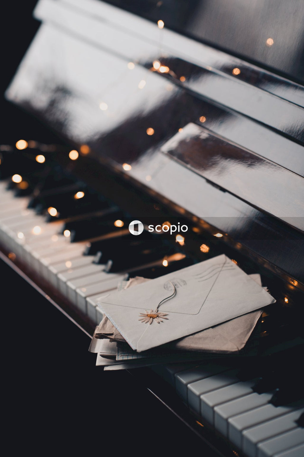 White paper on piano keys