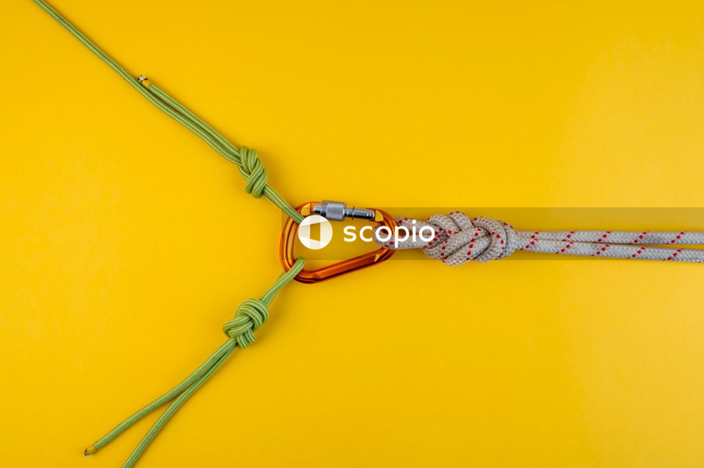White rope on yellow background