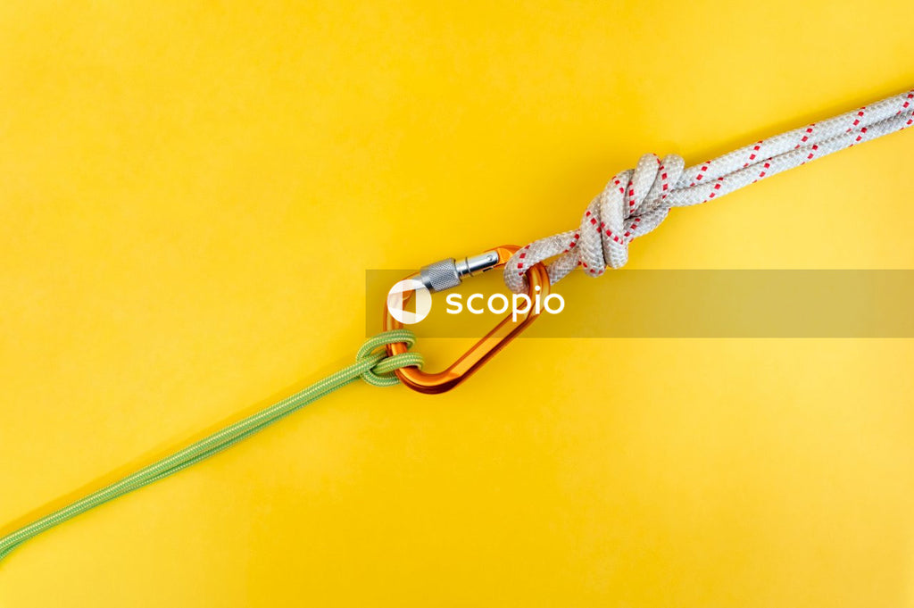 White rope on yellow surface