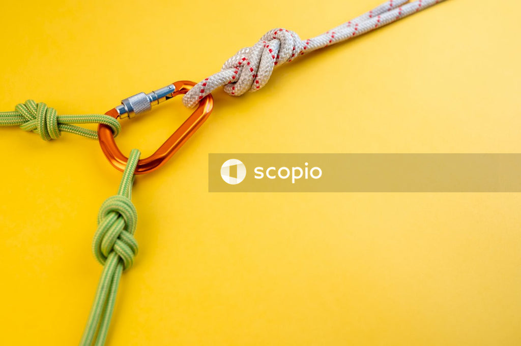 White rope on yellow textile