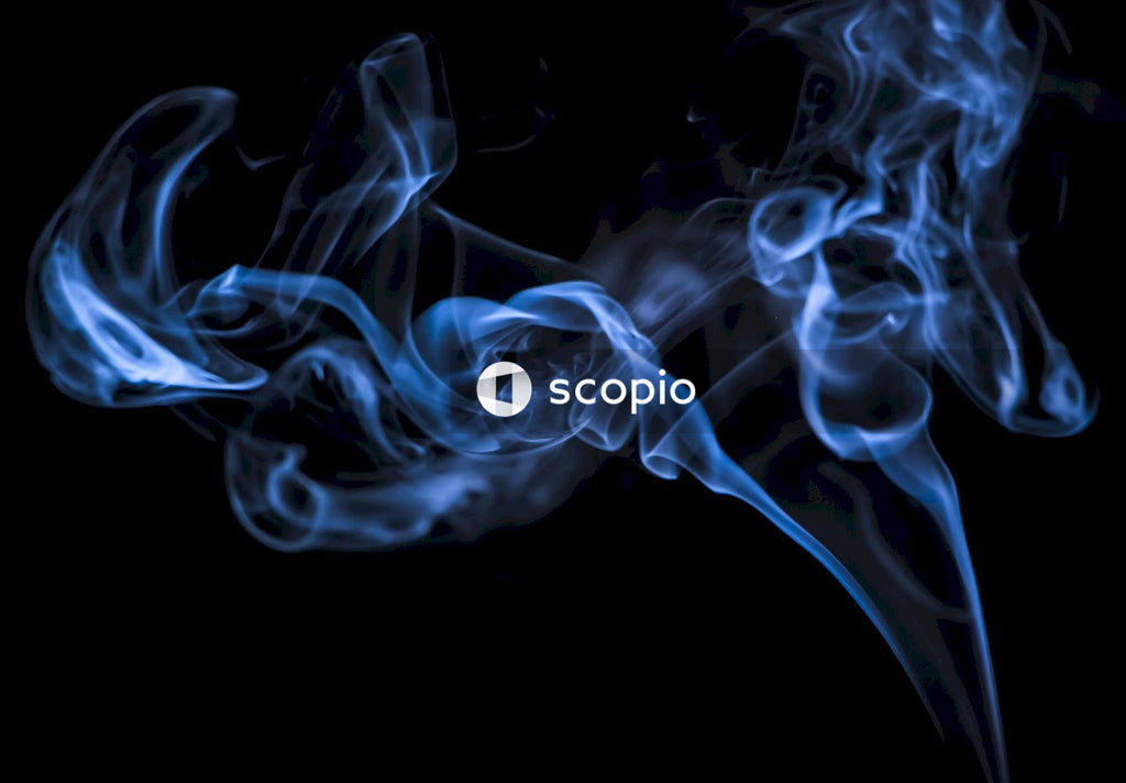White smoke on black background
