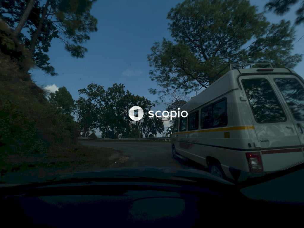 White van on road