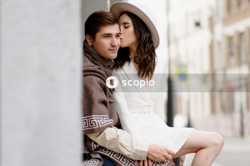 Couple in love in the city