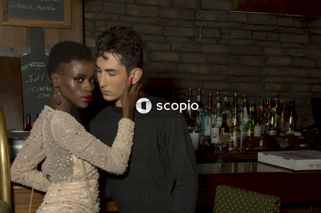 Couple at a bar