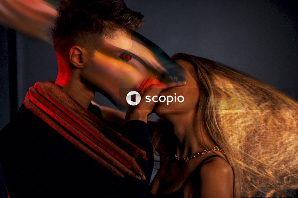 Young man and woman hugging