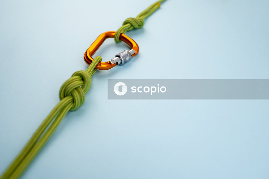 Yellow and green strap on white surface