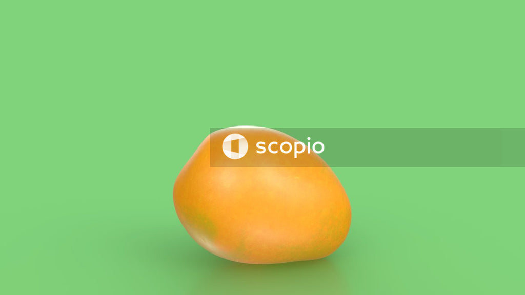 Yellow egg on green surface