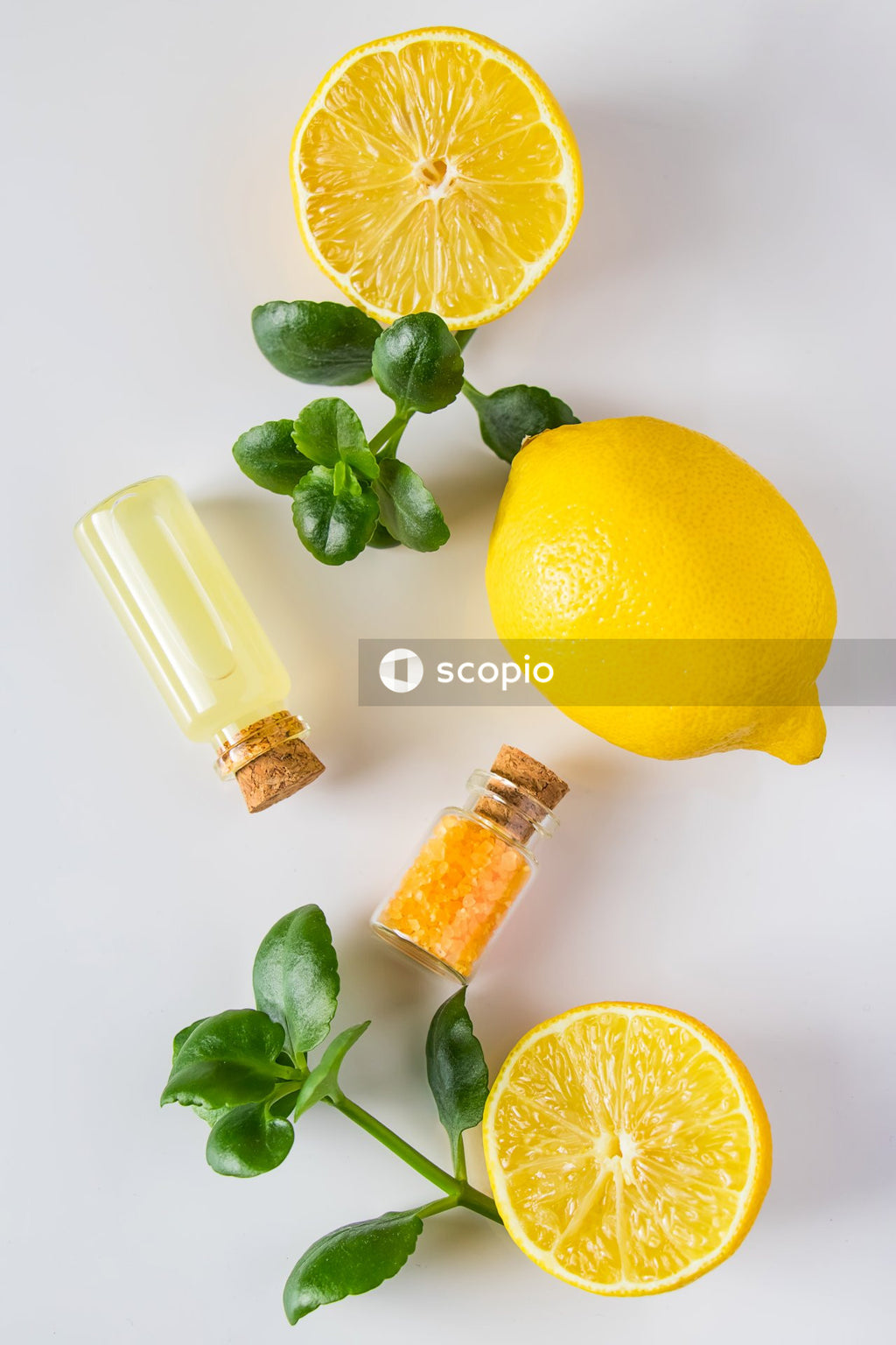 Yellow lemon beside yellow lemon fruit
